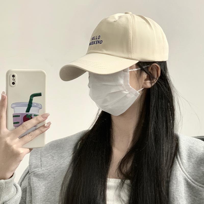 Women's New Spring, Autumn, and Winter Soft-top Baseball Cap with Wide Brim, Makes the Face Look Smaller, Sun-protective, Beige Baseball Cap for Men