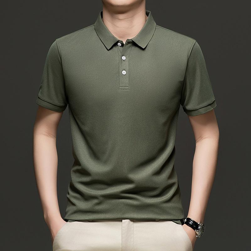 Men'S Lapel Short-Sleeved Polo Shirt Business Casual Men'S T-Shirt Clothes, Low-Cost Drive Dnu