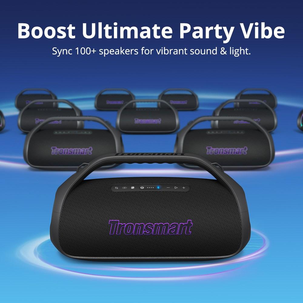 Altoparlante Bluetooth Portatile Tronsmart Bang 2 90W, Impermeabile IPX6, 26 Ore di Riproduzione, Controllo APP con Spettacolo di Luci LED, Accoppiamento TWS, per Feste all'Aperto