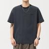 Summer Thin 250g Mens Classic Style Back English Design Trendy Round Neck T-shirt Short Sleeves