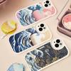 Kanagawa Great Wave Anime Phone Cover For IPhone 16 15 14 13 12 11 Pro Max Plus Leather Soft Case