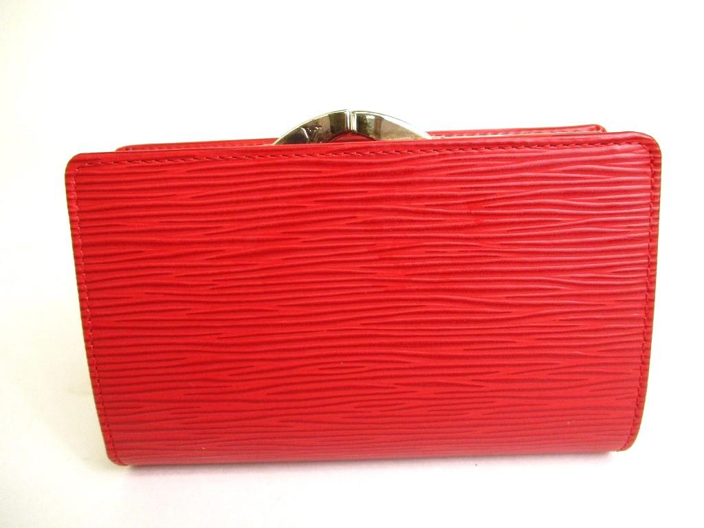 Authentic LOUIS VUITTON Epi Red Leather Bifold Wallet French Purse #9742  Open box