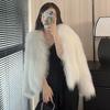 Women Autumn Winter Faux Fur Coats Solid Pockets Thicken Cardigan Ladies Slim Short Jackets Tops