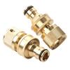 3/4 Inch Brass Garden Hose Quick Connector Set (Male & Female)
