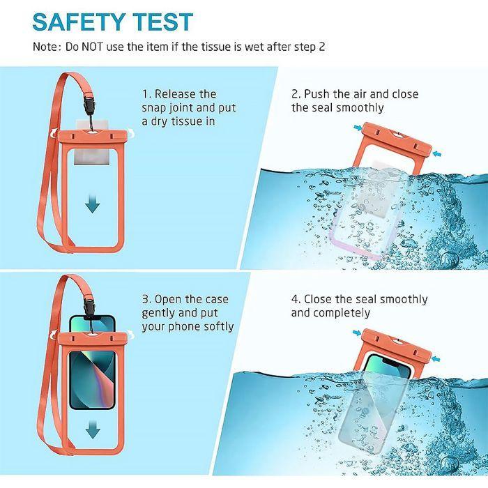 Waterproof Case for Xiaomi 17 15 Ultra Xiaomi 14 14T Pro 13 12 Redmi 15C A5 A3 A2 14C 13C 12C, IPX8 Protection - Orange - Pack of 2