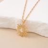 1Pcs Shining Rhinestone Unique Design Sun Star Moon Three In One Pendant Necklace Retro Women's Daily Versatile Party Jewelry