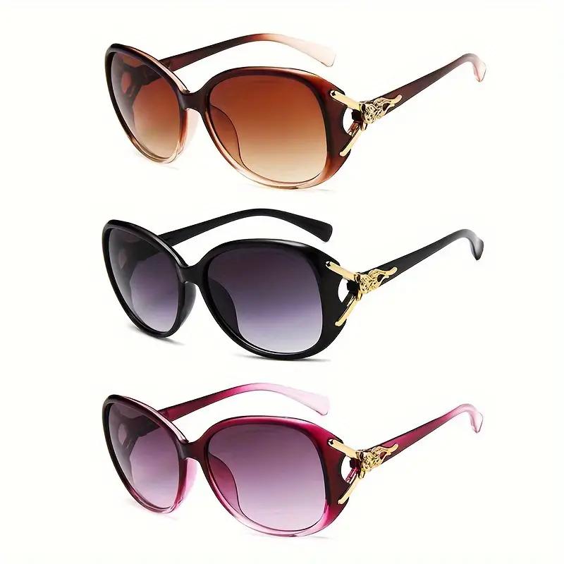 2PCS Fashion Oversized Sunglasses Women Plastic Female Big Frame Gradient Sun Glasses UV400 Gafas De Sol Mujer