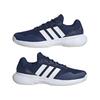 adidas Tennis Shoes Game Court 2 Unisex Adult ONX03 Dark Metallic Cm Blue/Footwear White/Cyber (KI0784) 25.5