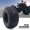 2x10-10 Tire Rim 10 Inch ATV Wheels 2 for 200cc 250cc Quad UTV Off Road Durable, Wide Compatibility for ATVs, Karting Black
