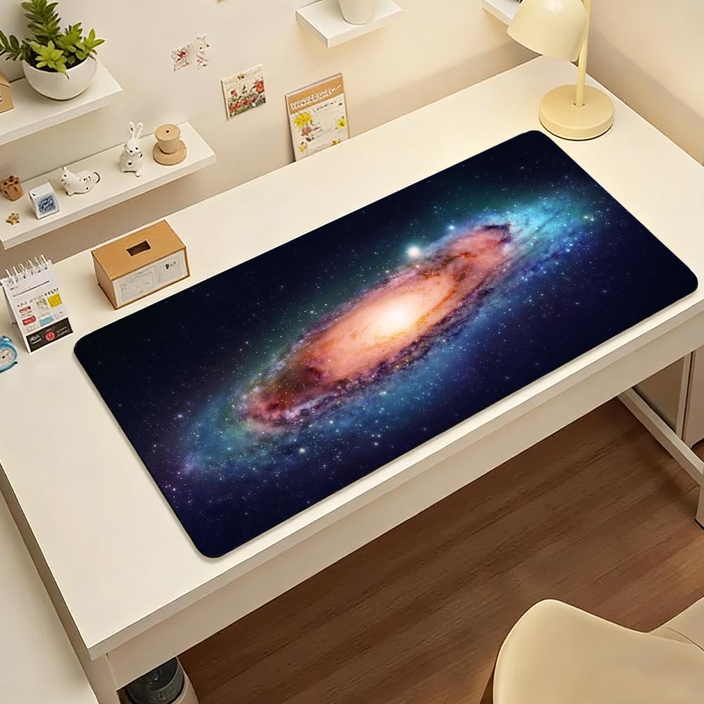 Galaxy Mouse Pad Nonslip Locking Edge DeskMat PC Laptop Accessories Rubber Office Keyboard Large Game XXL Carpet