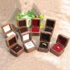 1/2 Slots Spade Wood Rings Holder Square Rings Display Case Rings Bearer Box Marriage Anniversary