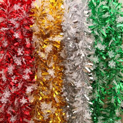 Christmas Tinsel Garland and Ornaments Holiday Tree Decorations
