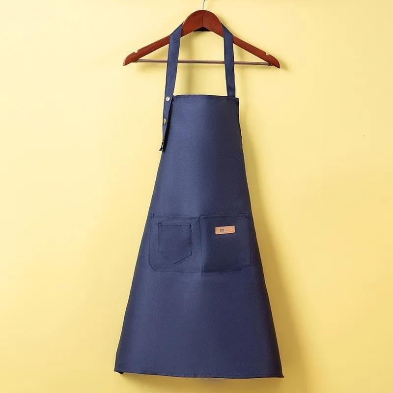 Wasserdichte Küchenschürzen für Frau Mann Koch Arbeitsschürze für Grill Restaurant Bar Geschäft Cafés Beauty Nagelstudios Uniform