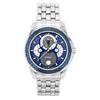 Montre Homme Calendrier Phase de Lune Acier Inoxydable Cadran Bleu Eco-Drive BU0088-51H 100M