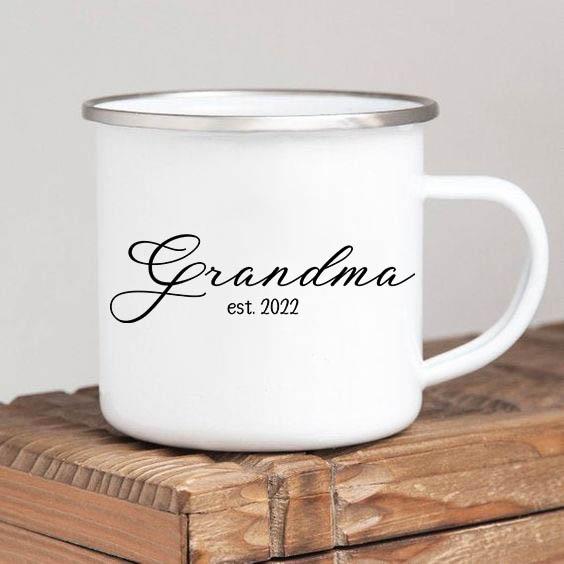 Schwangerschaftsankündigung Kaffeetassen für Großeltern Oma und Opa est 2024 Teetasse Geschenke Tasse für Neue Großeltern