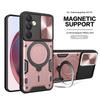 Geschikt voor Samsung S25 Edge Verborgen Ring Beugel Anti Val Mobiele Telefoonhoesje A35 Schuifvenster Magnetische Zuiging Beschermhoes