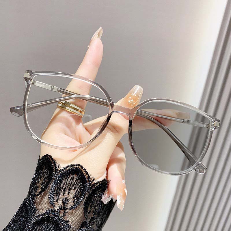 Sparkling Frame Pochromic Myopia Glasses for Women Oversized outdoor UV Near Sight Eyewear Fashion Eyeglasses Diopter To -4.0