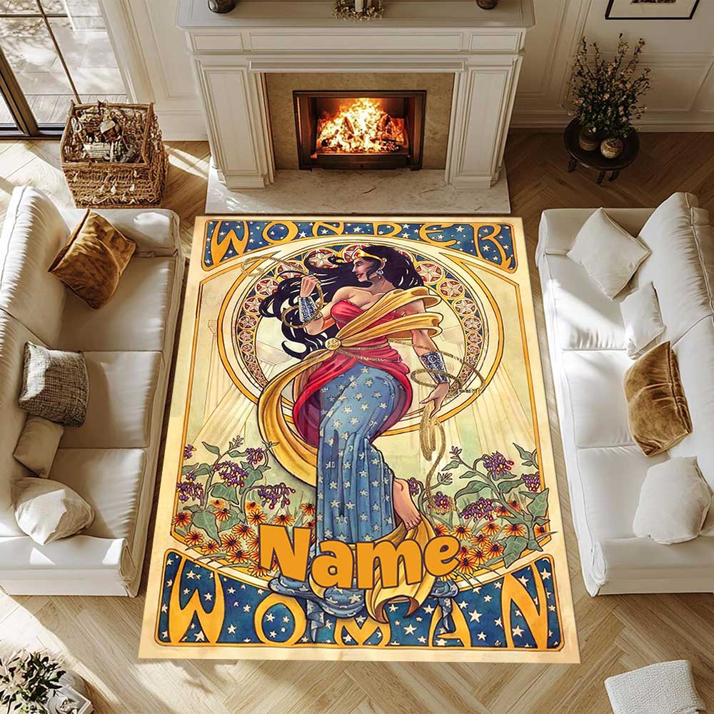 Warner (28) Customize Your Name Rug, Office Chair Cushion, Home Bedroom Living Room Gift.