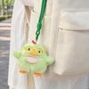 Plush Chicken Pendant Keychain, Embroidered Auspicious Words Design, with Squeaking Backpack Charm for Kids Adults