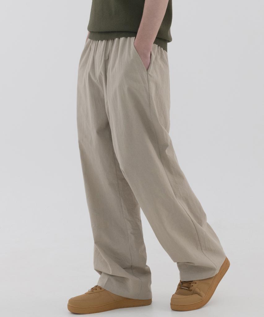 PIANER [2 Pack] Linen-Like Semi-Wide Pants (3 Colors) (Type B)