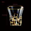 1 szt. Kieliszek do whisky Golden Line Kieliszki do whisky i wina Malowane na złoto kryształowe zastawy barowe Wielofunkcyjny kufel na koktajle do piwa Dzień matki Prezent Party