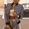 Women's Printed Zip-Up Jacket Long Sleeve Lightweight Casual Outerwear