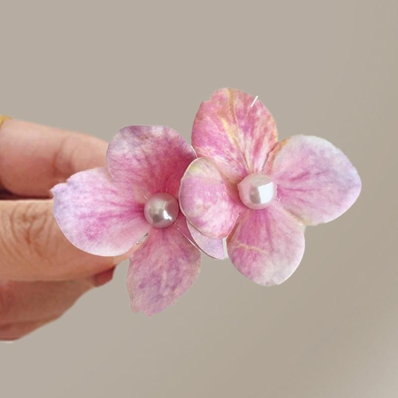 Flower Hairpin Side Clip Side Hairpin Party Hair Ornament Flower Hair Clip Hair Accessory Perfect for Stylish Ladies