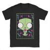 T-shirts Homme Invader Zim Gir Années 90 Grille Nouveauté Pur Coton T-shirt Manches Courtes T-shirt Col Rond Tops 4XL 5XL