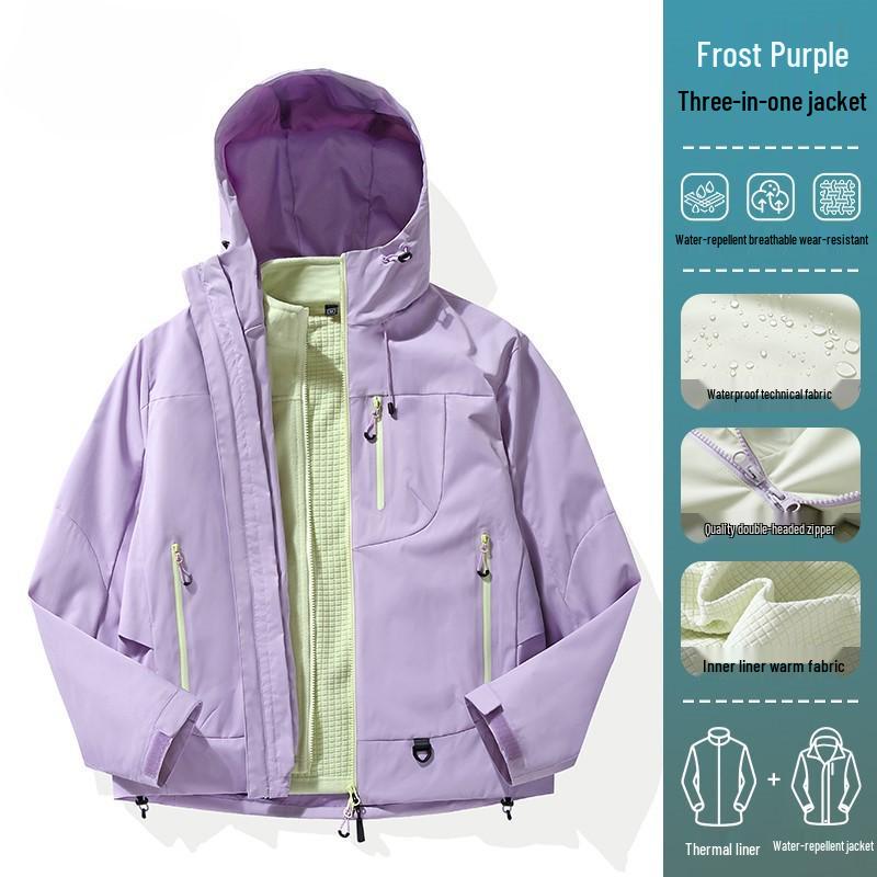 Unisex Camel Outdoor Windbreaker Jacket: Windproof, Waterproof, Loose Fit for Spring and Autumn.