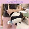 Cute Panda Mini Shoulder Bag With Cartoon Design And Zipper Closure For Daily Use