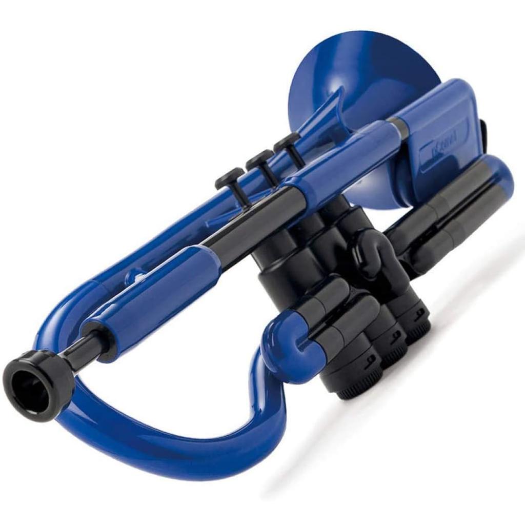 pInstruments Plastic Wind Instrument Cornet pCornet Bb Tone Lightweight Highly Durable ABS Biocoat Antibacterial PCORNET1B Blue Bag &