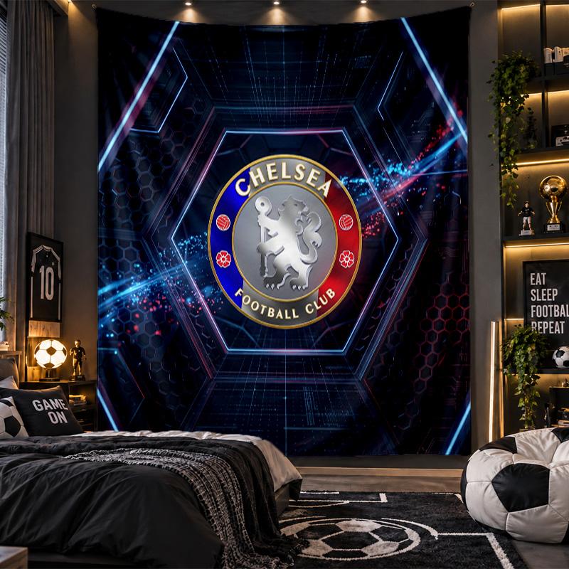 Wall Hanging Tapestry Chelsea FC Print Cloth for Living Room Bedroom Home Decor
