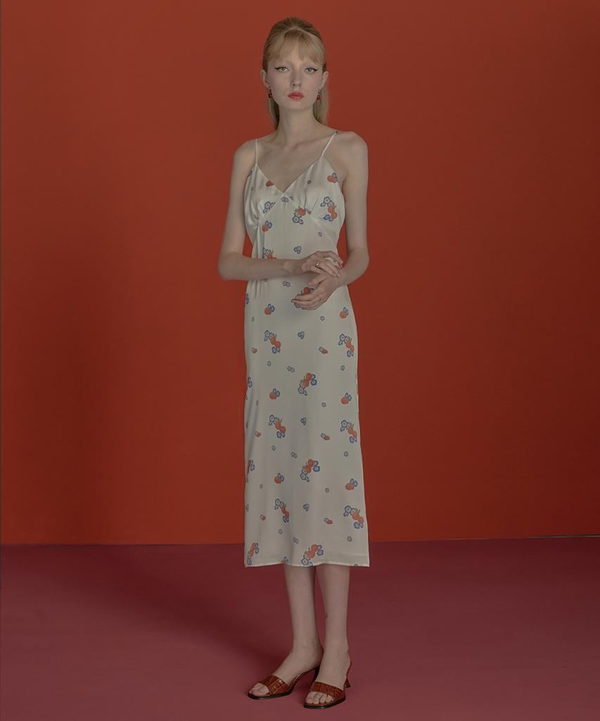 Aiseugadeuneiogongpal Fruit Print Slip Dress
