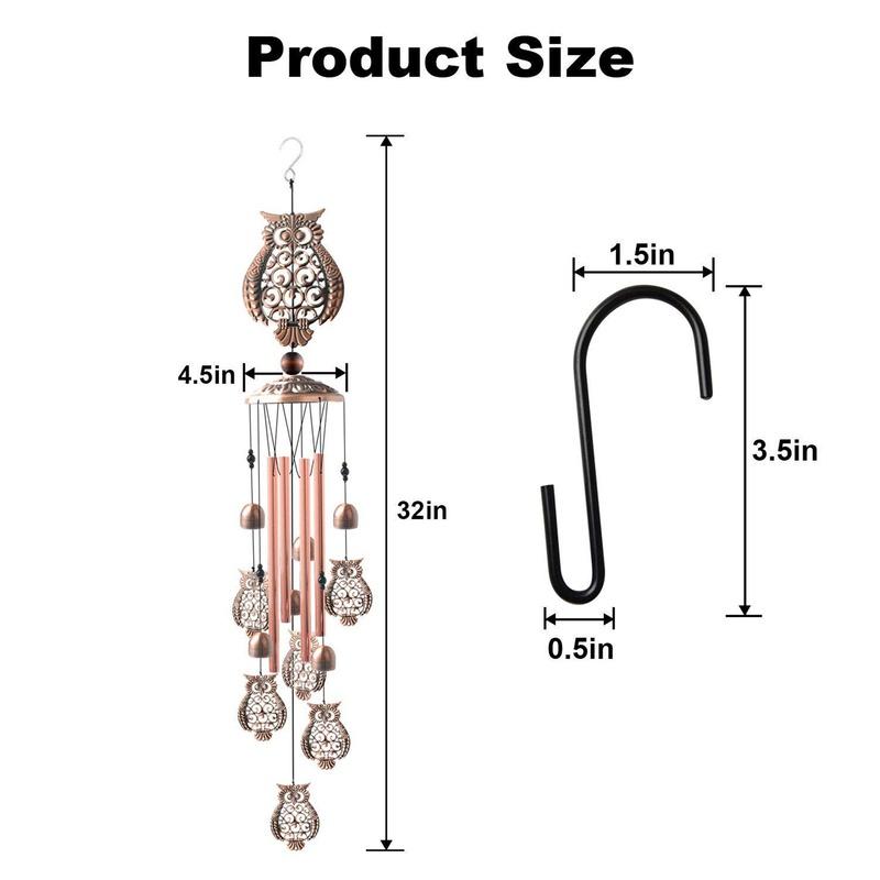 Carillon à vent en fer forgé, tortue papillon en métal, 4 Tubes suspendus, ornement de jardin, carillons éoliens et décorations suspendues