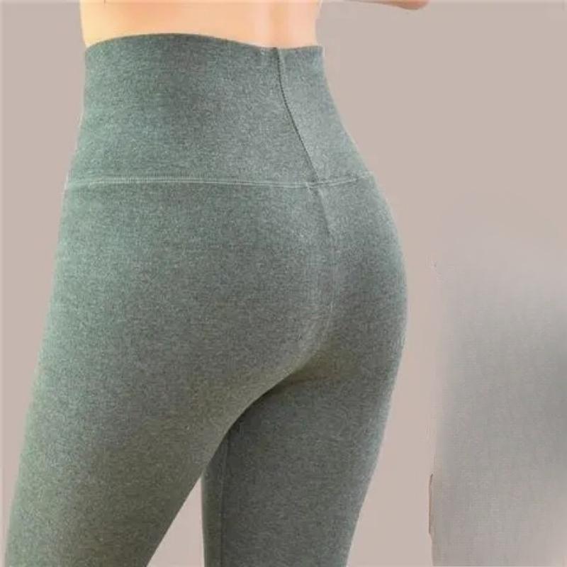 Women's Double - Sided Polar Fleece High - Waist Slimming Autumn Pants Self - Heating Thermal Leggings, Elastic Fleece - Lined Shark Pants Base Layer