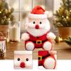 Santa Claus Toy Stuffed Cuddly Soft Xmas Ornament for Boys Girls with Hat Christmas