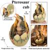 Oenux Classic Dinosaur Cubs T-Rex Saichania Spinosaurus Velociraptor  Pterosaur Cracked Dinosaur Egg Model Collection Kid Toy