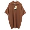 Short Sleeve Knit One Piece 38 Brown Women Used