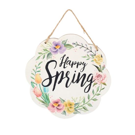 Vrolijk Pasen Lente Houten Hangdecoratie Boerderij Rustiek Feest Paasfeest Voordeur Wandhanger Bord Hanger Ornament Hanger