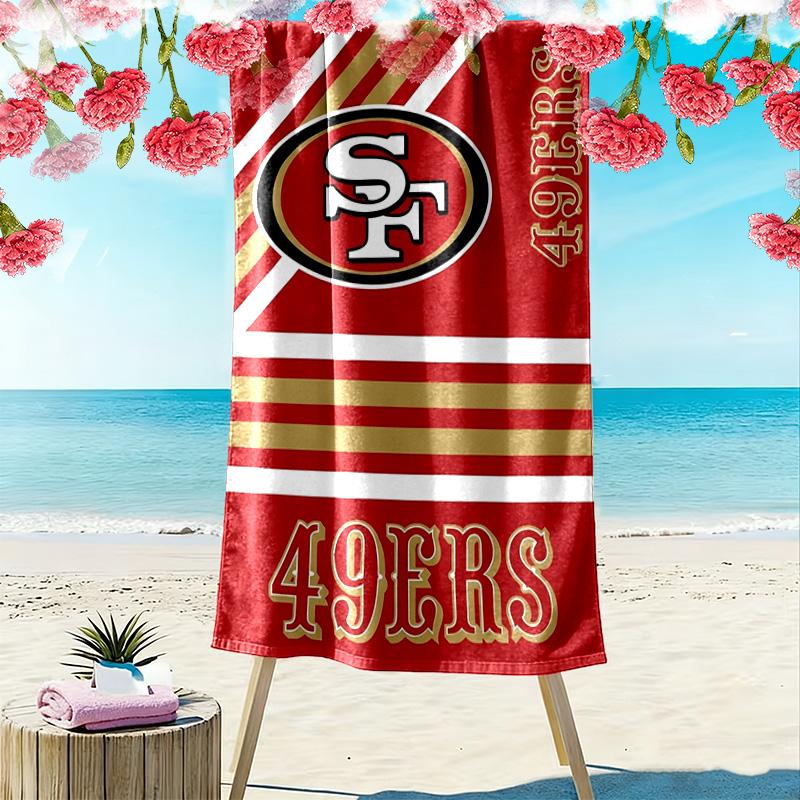 San Francisco 49ers Print Strandlaken, Groot Zacht Sneldrogend Handdoek voor Strand Camping Zwemmen