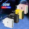 30W USB-Ladegerät 6 Ports Schnellladung Telefon Reise-Ladegerät QC3.0 USB-Telefonladegerät Adapter Für iPhone Xiaomi Samsung EU/KR Stecker