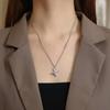 Silver Color Minimalist Initial A-Z Letter Necklace for Women Alphabet Stainless Steel Choker Chains Jewelry Birthday Gift