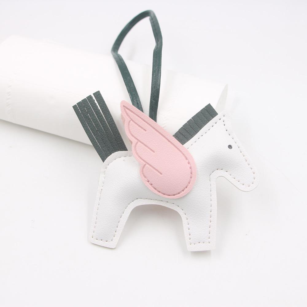 Hot Classic Wing Pony Bag Pendant Decorative Accessories Car Keychain Pendant High-quality Leather Production