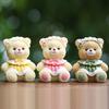 Resin Cartoon Bear Miniature Collectible Toy For Kids And Collectors
