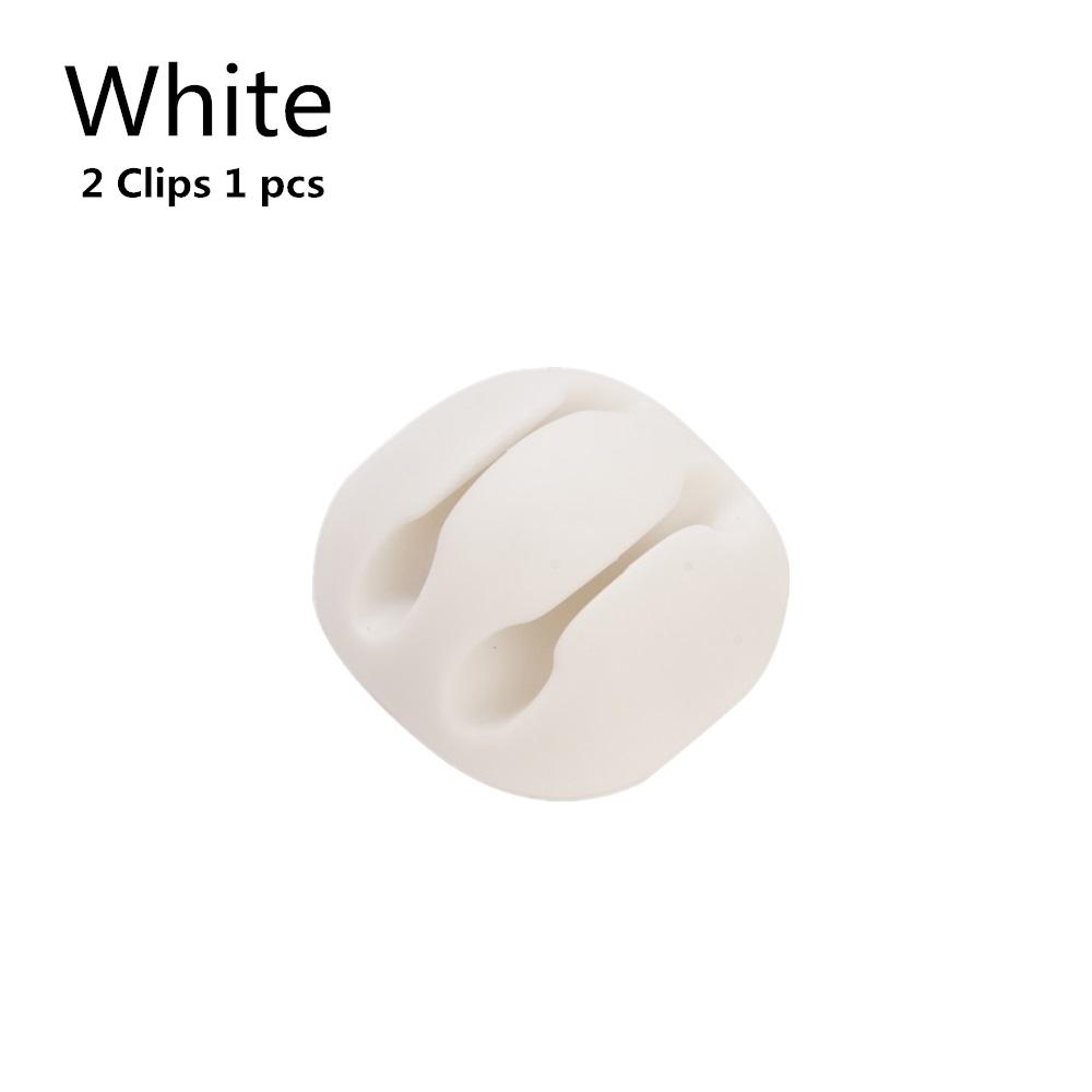 3pcs USB Cable Silicone Organizer Wire Winder Earphone Holder Cord Clip Phone Cables Tie Fixer Wire Management For Office Home
