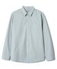 BASEMOMENT Semi-Over Bio Cotton Shirt Pale Gray
