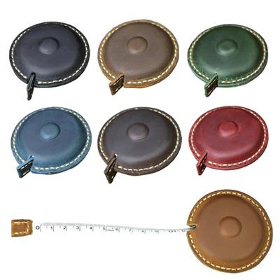1.5M/60-inch Mini Faux Leather Tape Measure Portable Double-sided Soft Measuring Tape Retractable