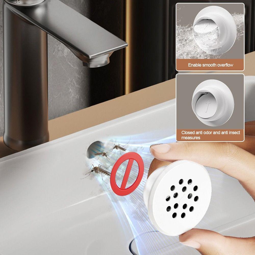 Useful Plastic Sink Overflow Covers Round Replacement Sink Hole Cover Trim Ring Cap Kitchen Bathroom Supplies