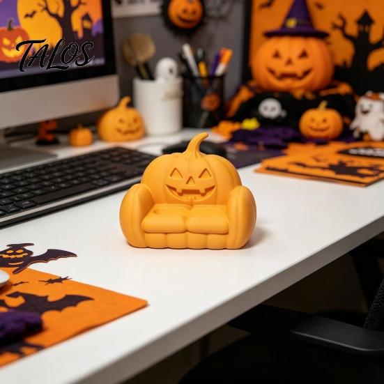 Festive Halloween Home Decor Jewelry Tray, 3D Printed Ghost Pumpkin Couch Shaped Trinket Dish, Party Gothic Small Decorative Dish for Rings