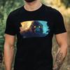 Men's T-Shirt Bigfoot with Glowing Eyes Motif Cotton Size XS To 5XL